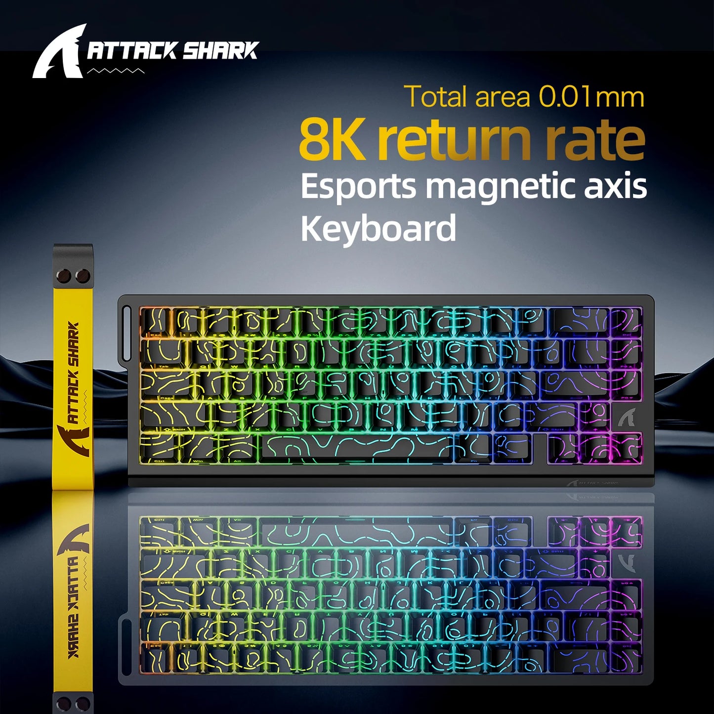 Attack Shark X68 HE – Teclado Gamer 60% Magnético con Respuesta 8KHz y RGB