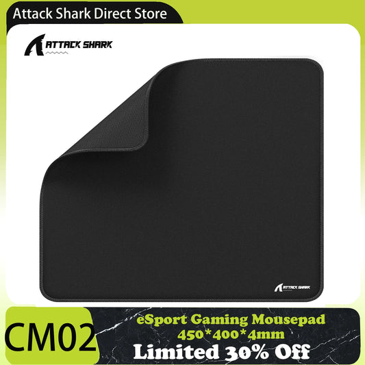 Attack Shark Large eSport Gaming Mousepad, Textured Smooth Surface, Non-slip Rubber Base, Anti-Fray Edge Stitching, 450x400x4mm