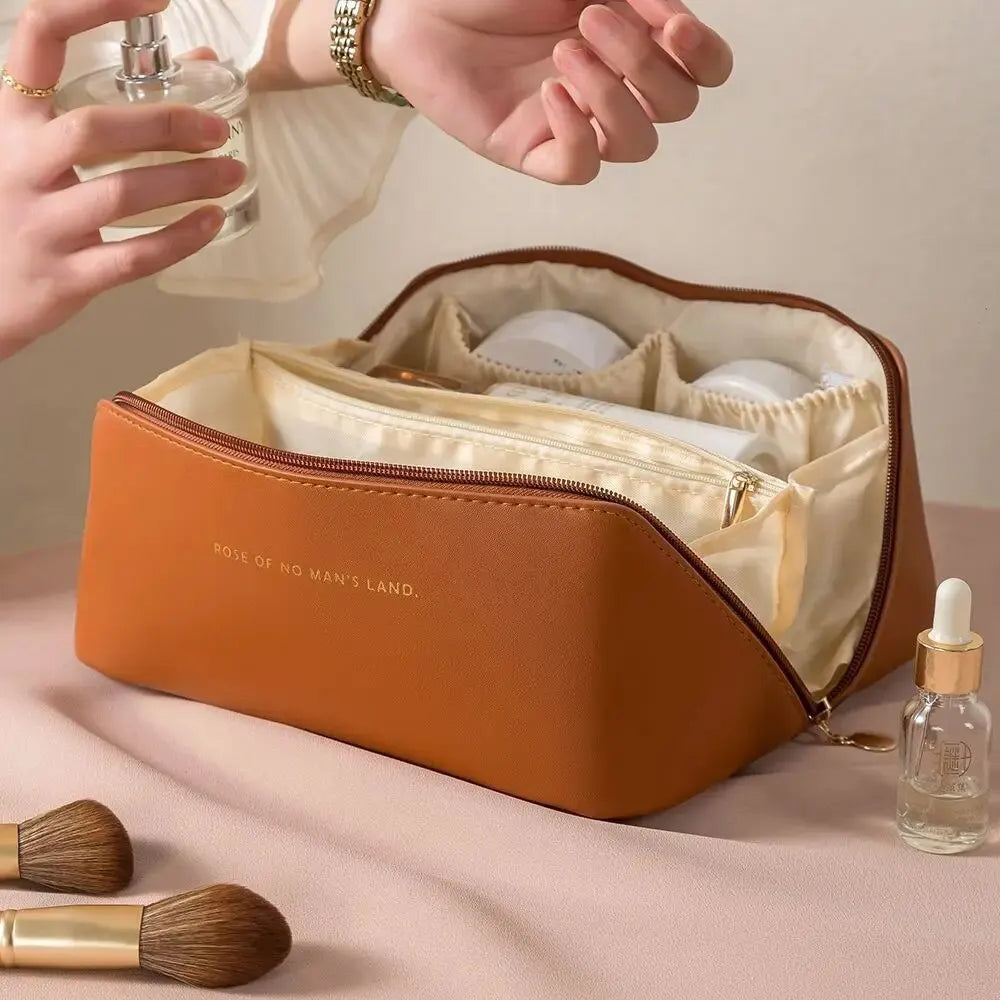 Neceser de Maquillaje para Mujer – Bolsa Organizadora de Cosméticos de Lujo con Cremallera para Viaje