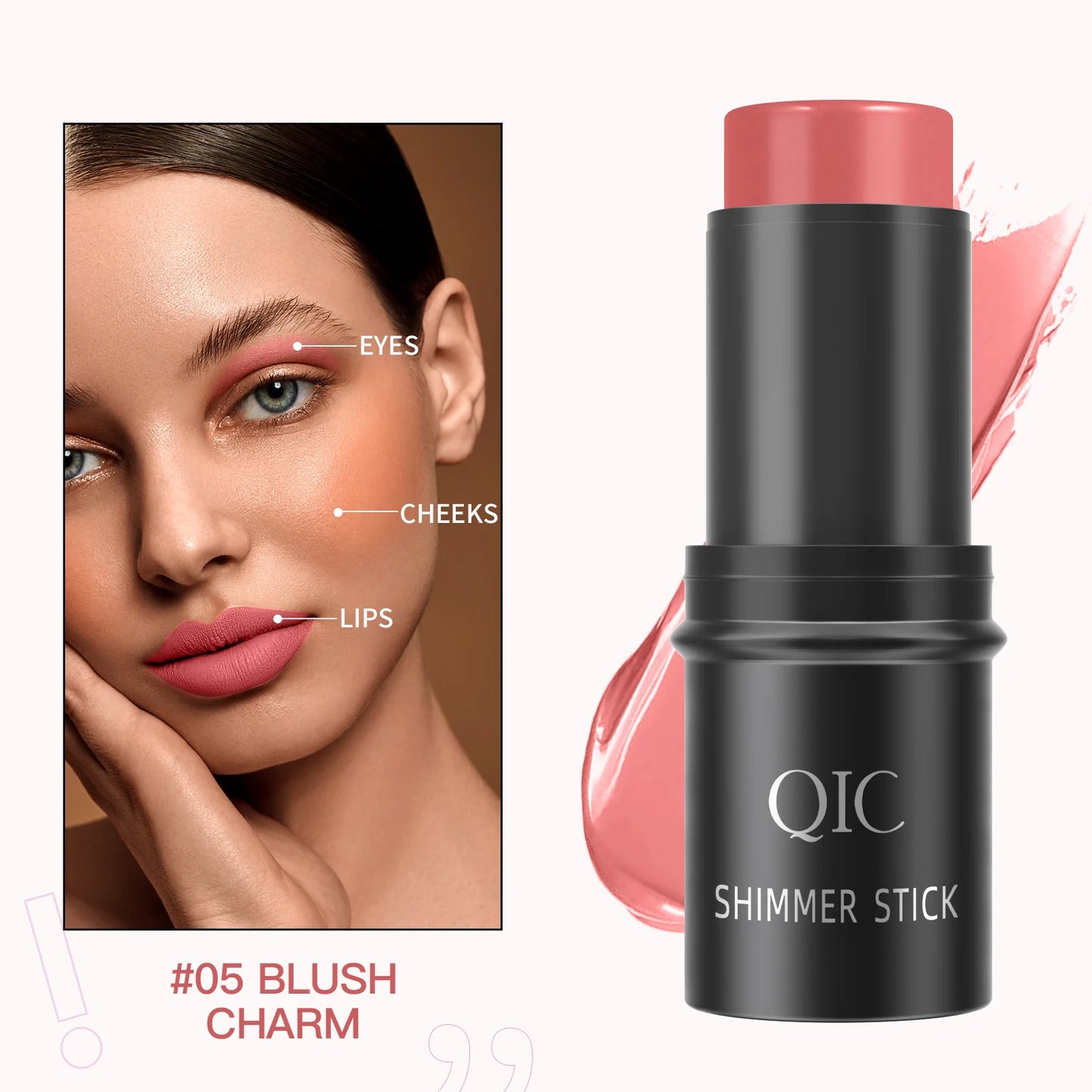 Blush Stick Cremoso: Color y brillo en un solo toque
