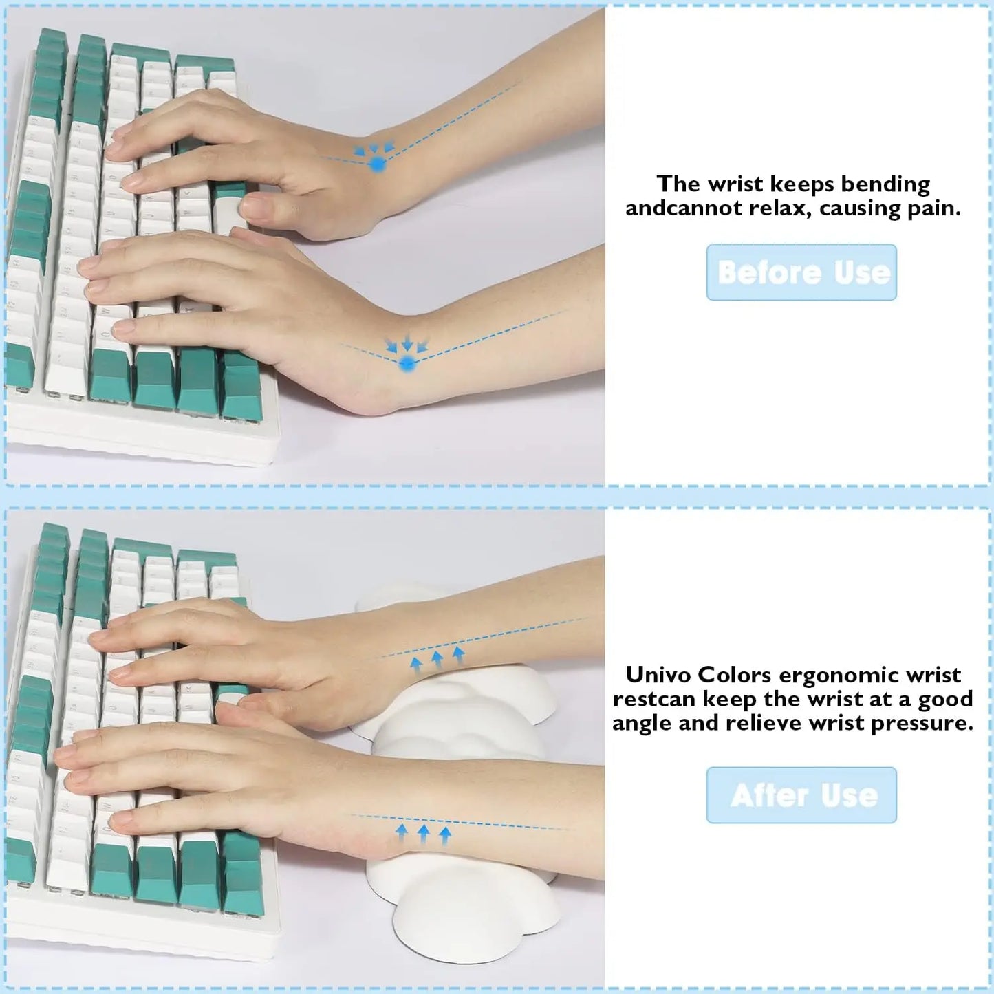 Attack Shark – Reposamuñecas Ergonómico con Espuma de Memoria y Base Antideslizante