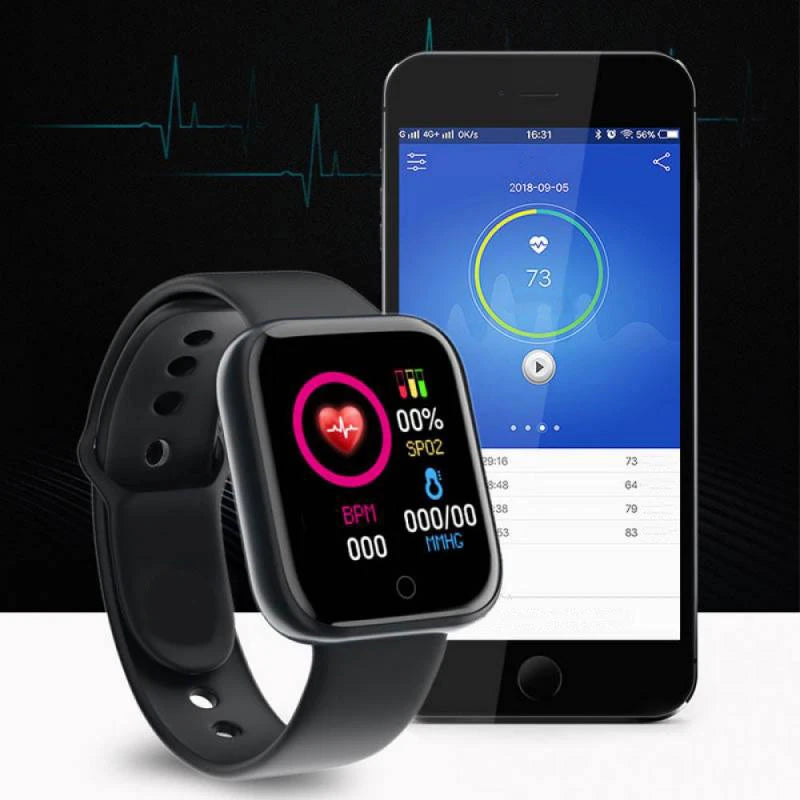 Reloj Inteligente con Control de Música, Llamadas y Fitness – Compatible con Android/iOS