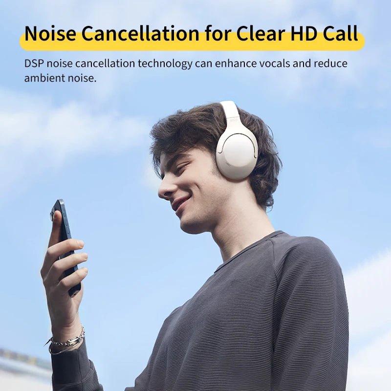 QCY H3 Lite – Headset Plegable con Cancelación de Ruido y Sonido Hi-Fi 40mm