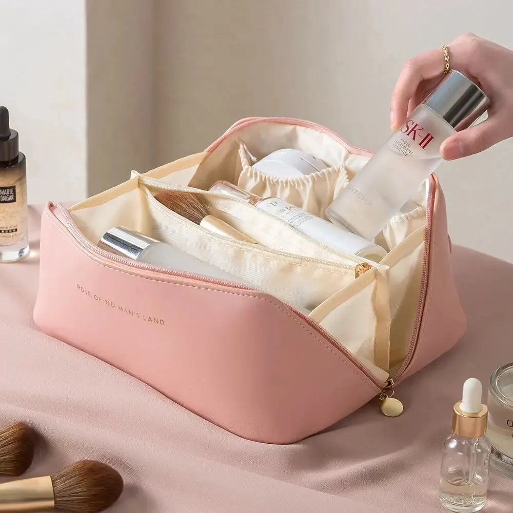 Neceser de Maquillaje para Mujer – Bolsa Organizadora de Cosméticos de Lujo con Cremallera para Viaje