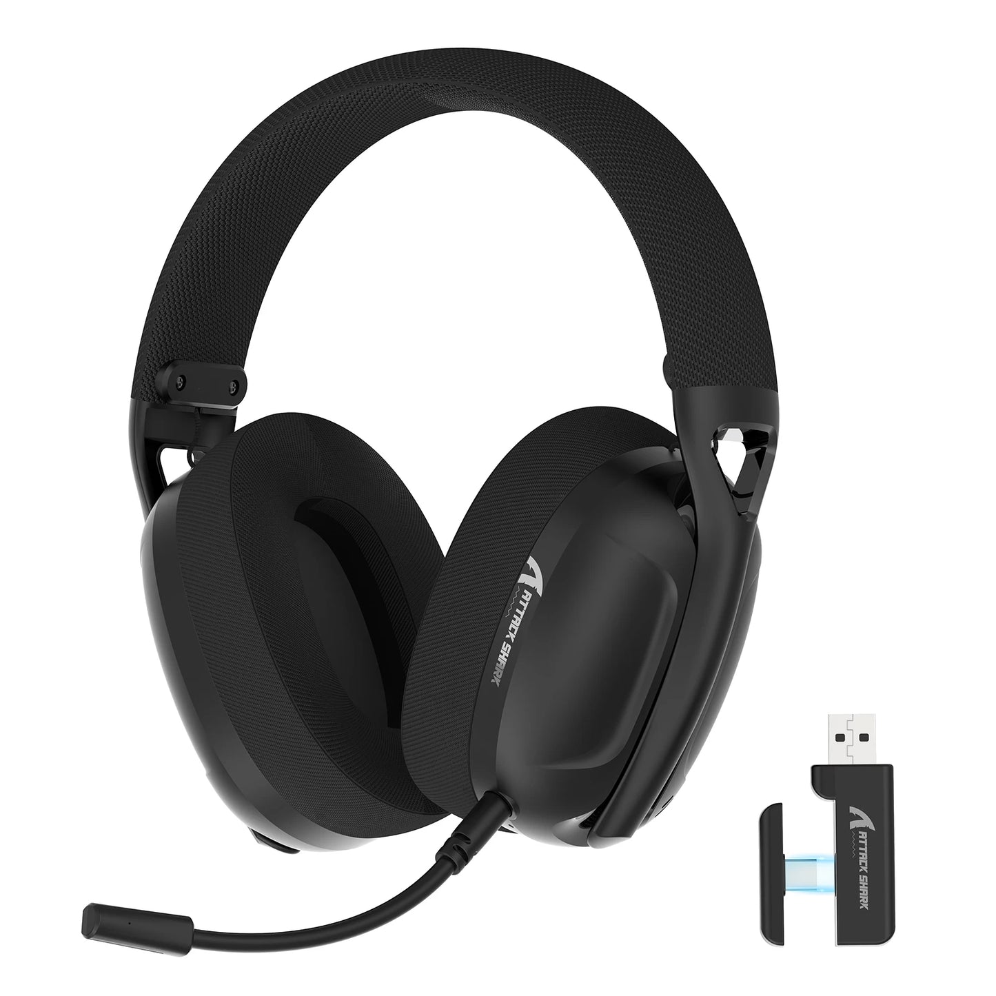 Attack Shark L80 – Headset Gamer Tri-Modo con Sonido Envolvente 5.1 y Micrófono Desmontable