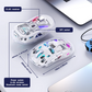FreeWolf A2 Transparent RGB Wireless Gaming Mouse with Battery Display, 2.4Ghz/Bluetooth, PixArt PAW3212 Sensor
