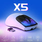 Attack Shark X5 Tri-mode Gaming Mouse, 49g Ultralight, 2.4Ghz/Wired/BT, PixArt Optical Sensor, 4000DPI, 200 Hours Battery, RGB