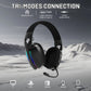 ATTACK SHARK L90 Flodable Tri-Mode Gaming Headset, Ultra-Light, Detachable Noise-canceling Microphone, RGB, 7.1ch Sound, 500mAh