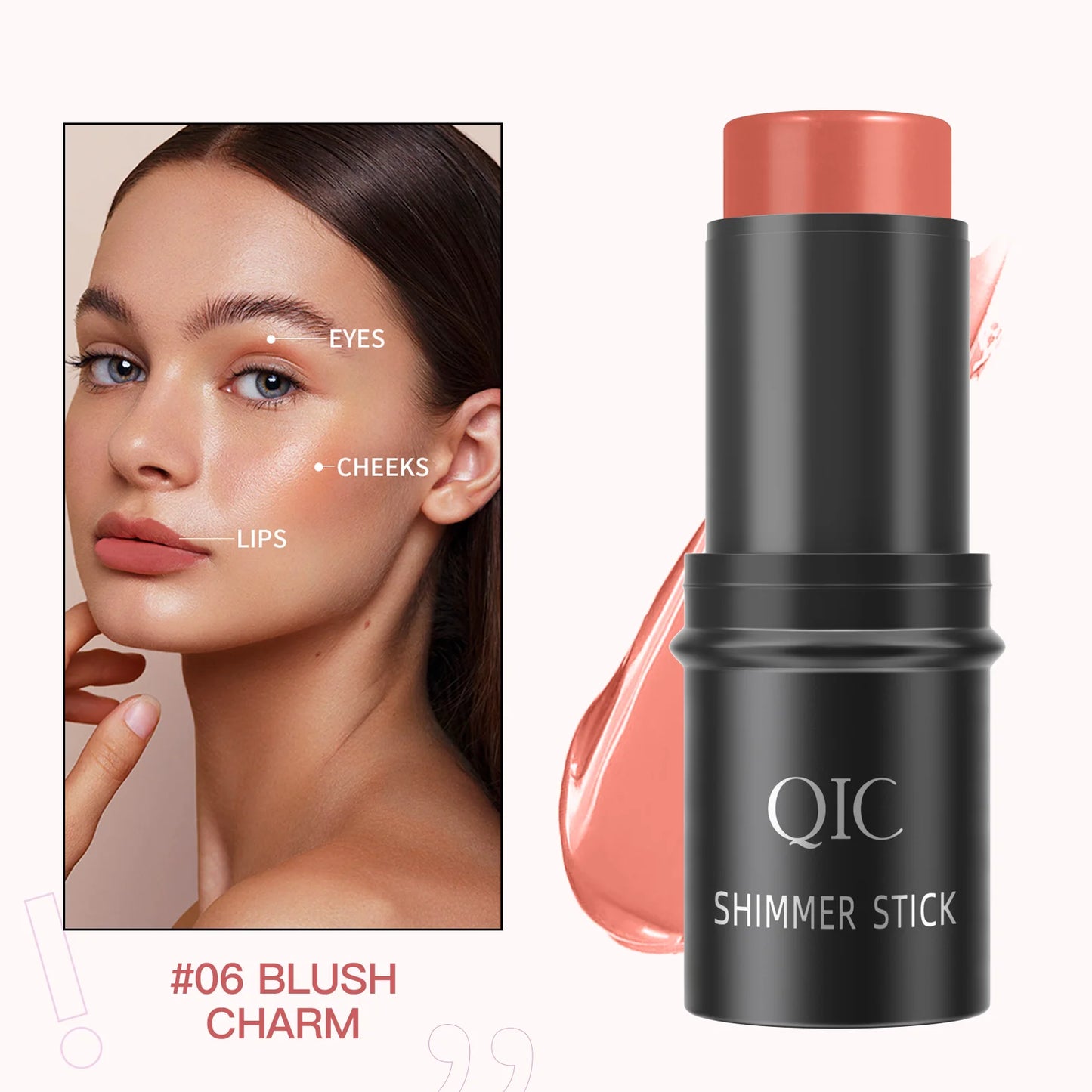 Blush Stick Cremoso: Color y brillo en un solo toque