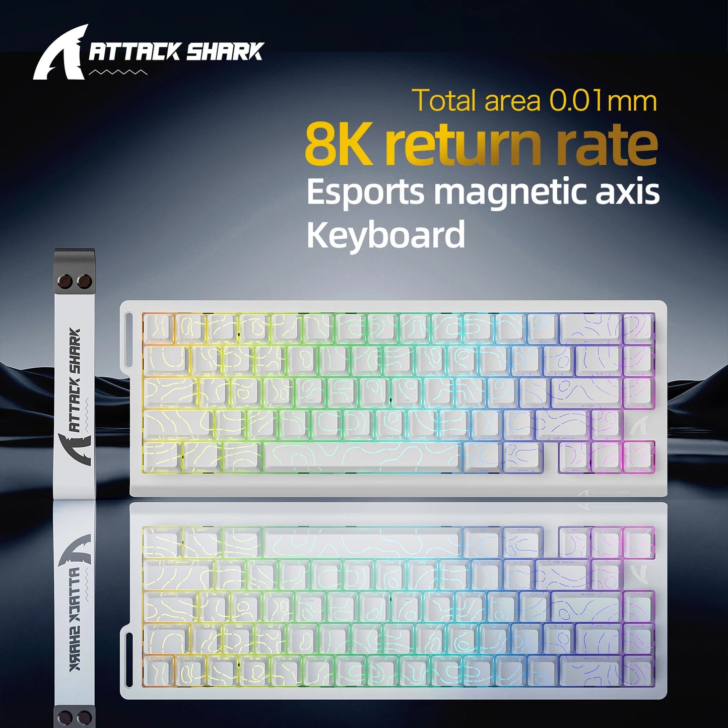Attack Shark X68 HE – Teclado Gamer 60% Magnético con Respuesta 8KHz y RGB
