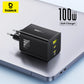 Baseus 100W Fast Charger GaN Charger For iPhone Xiaomi Samsung Laptop Tablet USB C Charger QC PD Charger USB Phone Charger