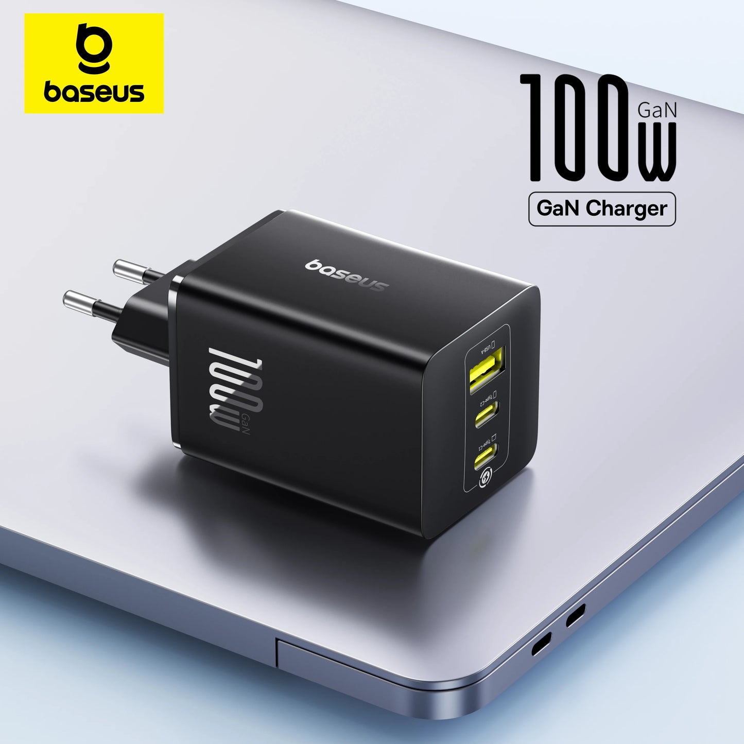 Baseus 100W Fast Charger GaN Charger For iPhone Xiaomi Samsung Laptop Tablet USB C Charger QC PD Charger USB Phone Charger