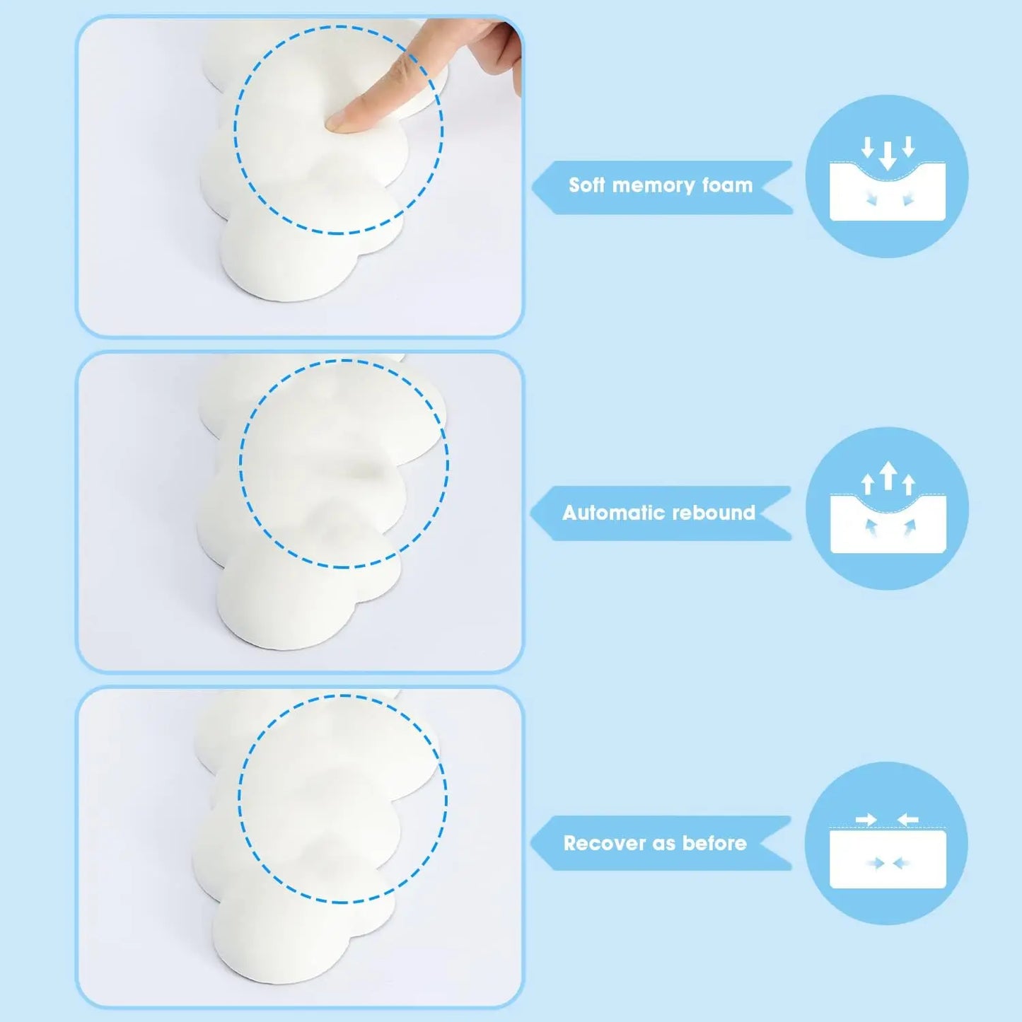 Attack Shark – Reposamuñecas Ergonómico con Espuma de Memoria y Base Antideslizante